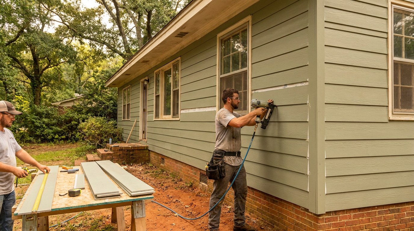 Hardie board fiber cement siding installation in Sumter South Carolina Sumter County humidity moisture protection Shaw AFB