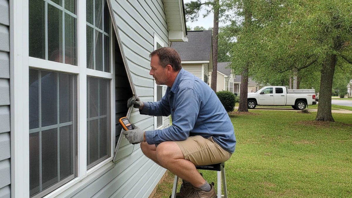 Siding contractor inspection moisture damage Sumter South Carolina Sumter County residential Kevin